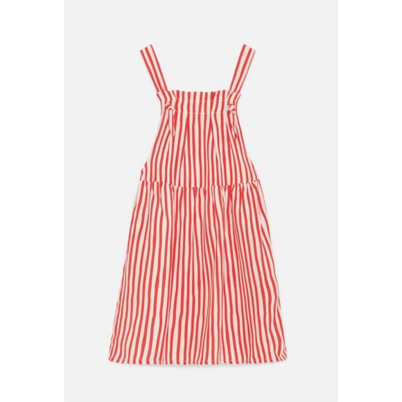 NEW COMPAÑÍA FANTÁSTICA girl's jumper sundress in red & white stripe - Picture 3 of 3